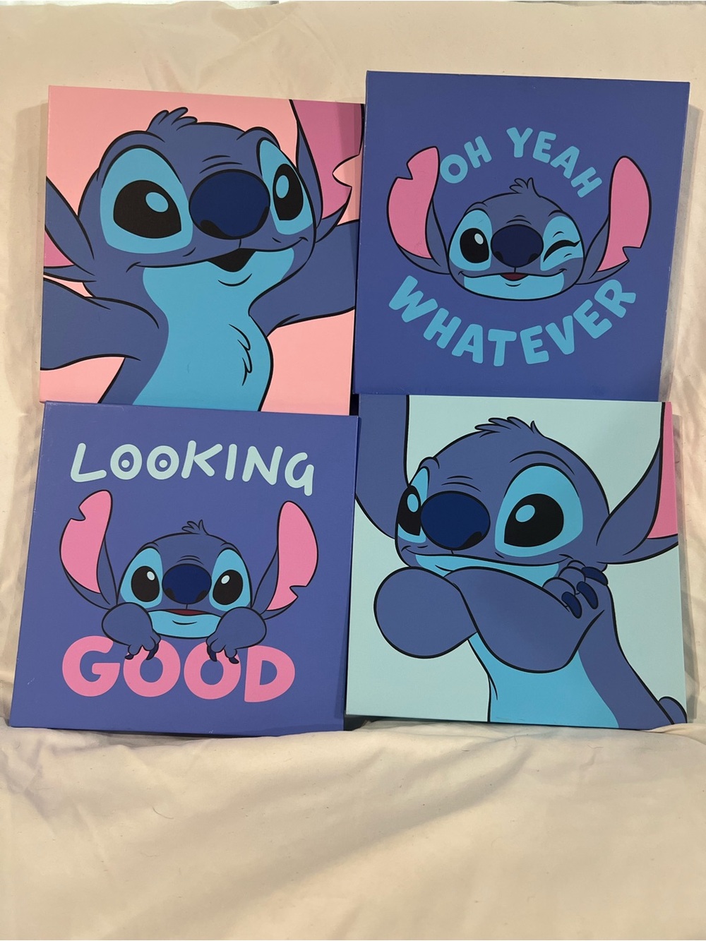 Kids Stitch Wall Hangings- Blue & Pink